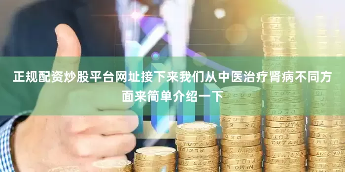 正规配资炒股平台网址接下来我们从中医治疗肾病不同方面来简单介绍一下
